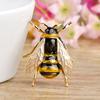 Cute Enamel Bee Brooches For Women Men Gold-Color Fly Insect Brooch Pins Scarf Dress Lapel Pin