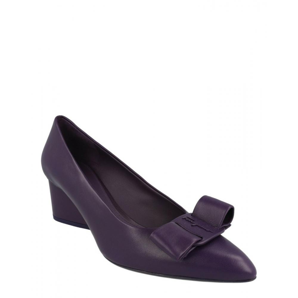 Salvatore Ferragamo Viva 55 Leather Pumps Purple