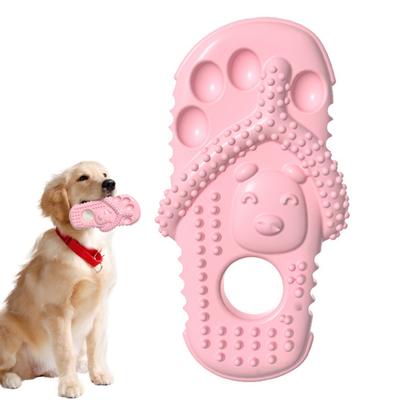 Pantoffel-förmiges Hundekauspielzeug Gummi-Pantoffel Welpen-Zahneinwachsspielzeug Zahnpflegespielzeug für aggressive Kauer Beißen Kauen