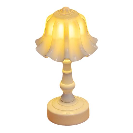 Night Light Mini Flower Shape Soft Glow Warm Light Desk Lamp with Adjustable Brightness Touch Control Portable Table Lamp