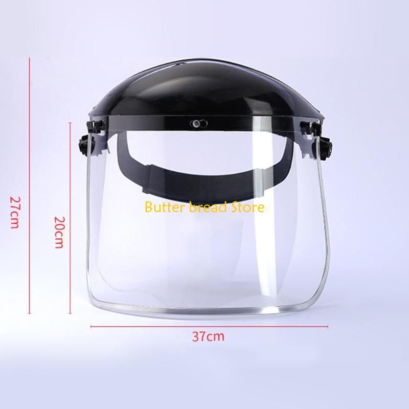 W89C Clear Industrial Safety Visors Shatterproof Construction Comfort Fit Adjustable Head Straps Face Shield For Grinding Work