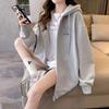 Women's Oversized Hooded Cardigan: Trendy Spring/Autumn 2024 Korean-Style Sweater Top