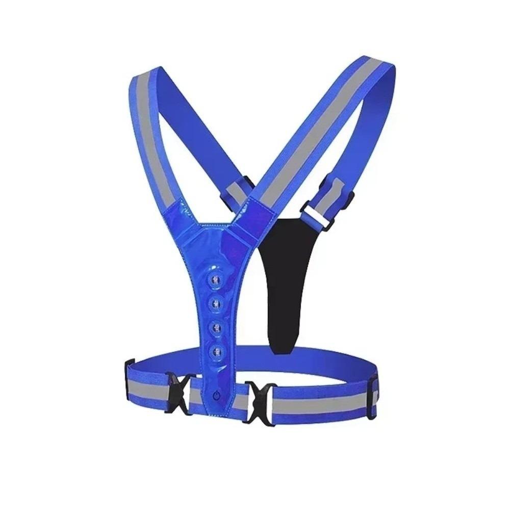 High Visibility Cycling Vests Adjustable LED Running Light  for Night Warning Work Fishing