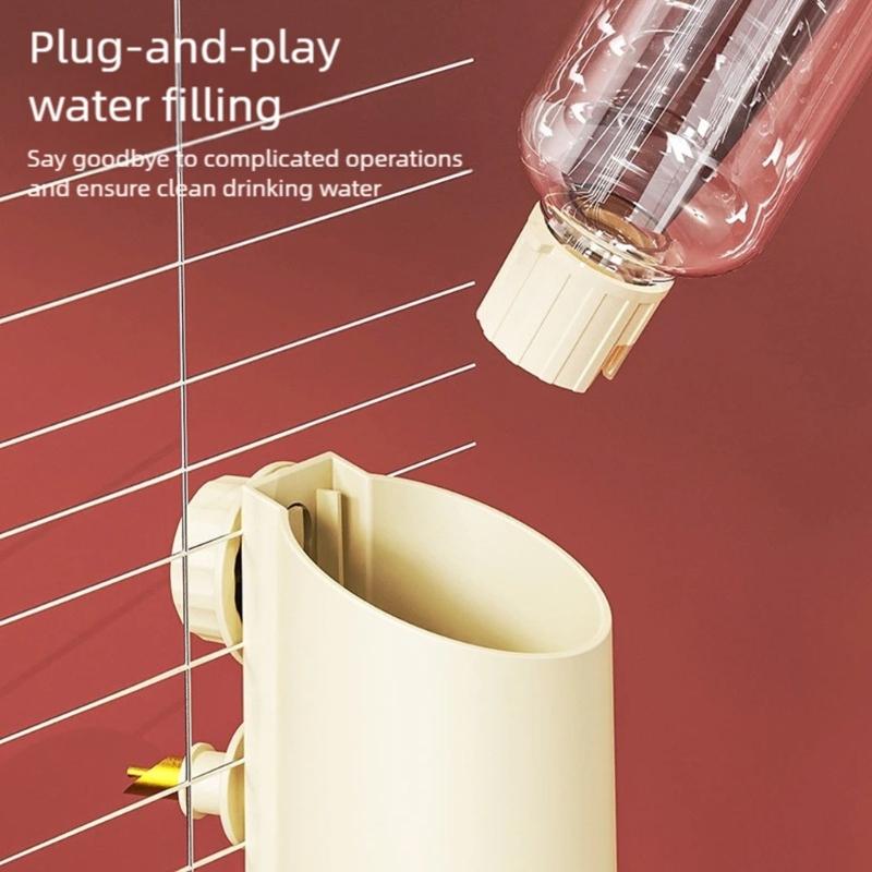 Automatic Bird Water Dispenser and Food Bowl For Parrots Stainless Steel Pin Feeder for Easy Drinking Cage Accessory
