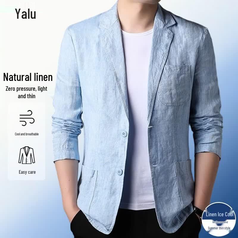 Yalu Men s Lightweight Linen Blazer 185