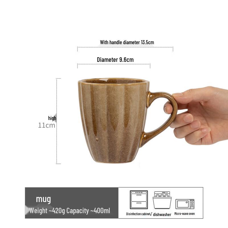 

OLOEY Vintage Kiln Glazed Ceramic Coffee Mug