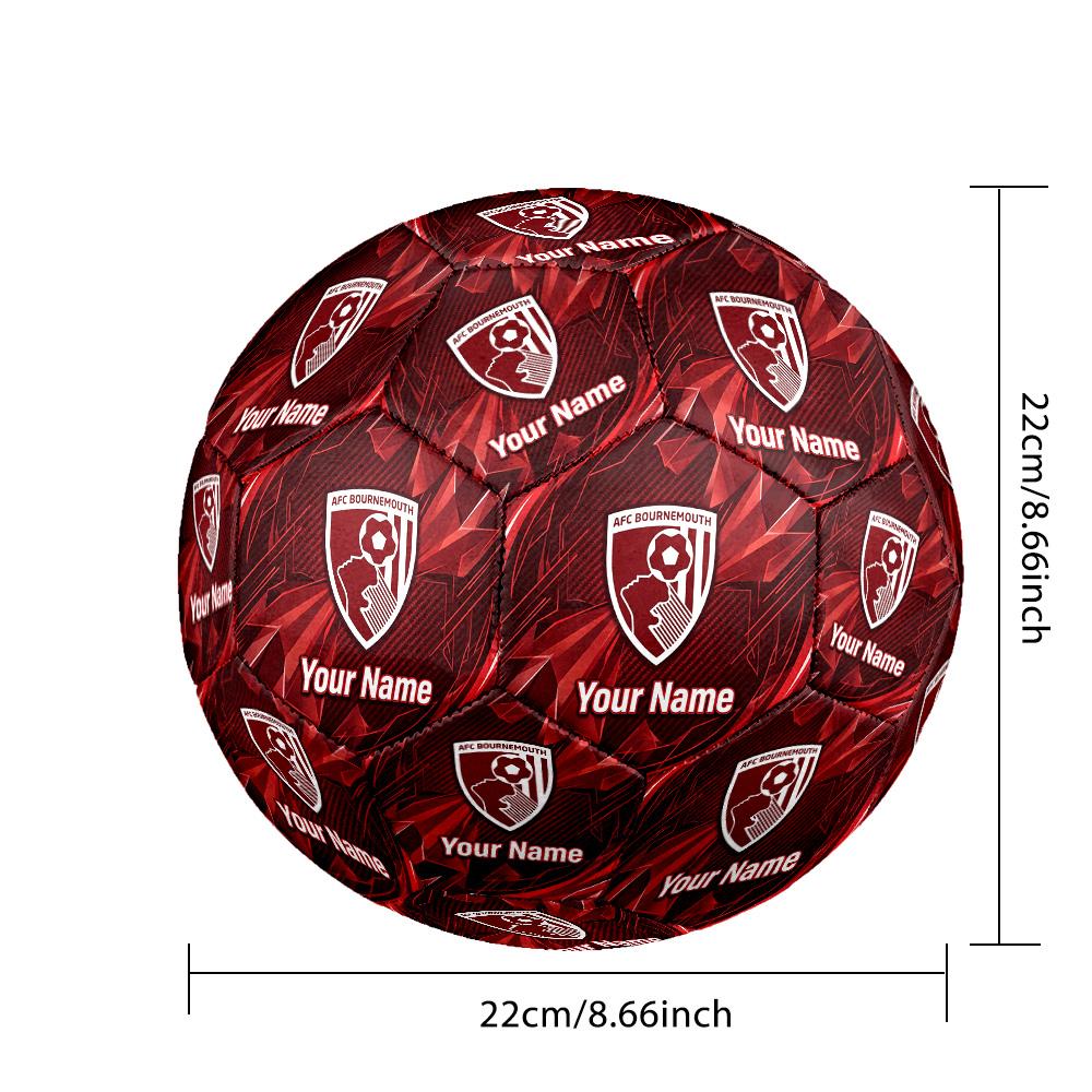 Size 5 Football Custom Name Text, Outdoor Training Soccer BallBournemouth Football