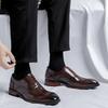 Men Dress Shoes Luxury Patent Leather Oxfords British Style Business Casual Leather Shoes Laced Derby Shoe Wedding Shoes for Men