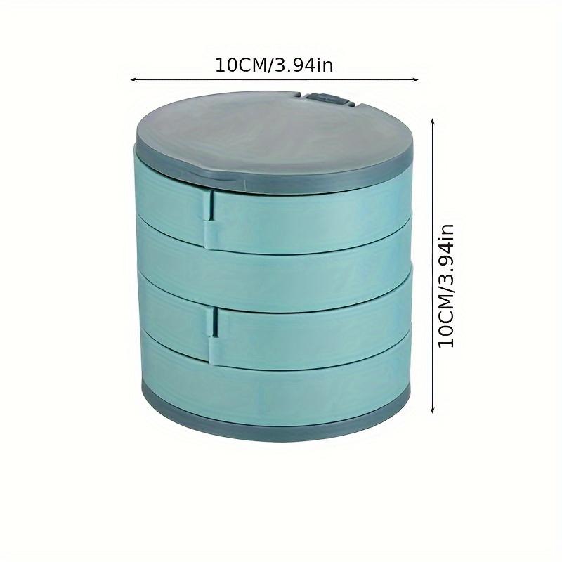 

1pc Jewelry Stand Holder Display Tray Jewelry Storage Box Multilayer Rotating Plastic Stand Earring Ring Box Cosmetics синій