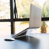 Ergonomic Acrylic Laptop Stand for Desk - Adjustable Height, Anti-Slip Design, Portable & Sturdy for Better Posture & Cooling