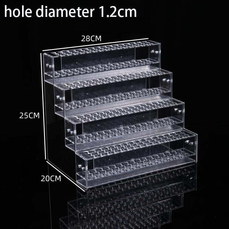 1-6 Layer Clear Acrylic Pen Holder Stationery Store Supermarket Ballpoint Pen Storage Rack Display Neutral Pen Stand Organiser