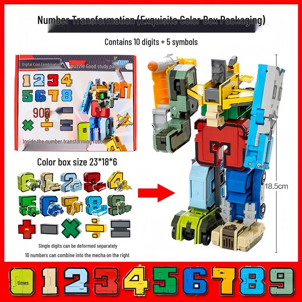 Children's Educational Robot Building Blocks: Transforming Digital Autobot Letters
