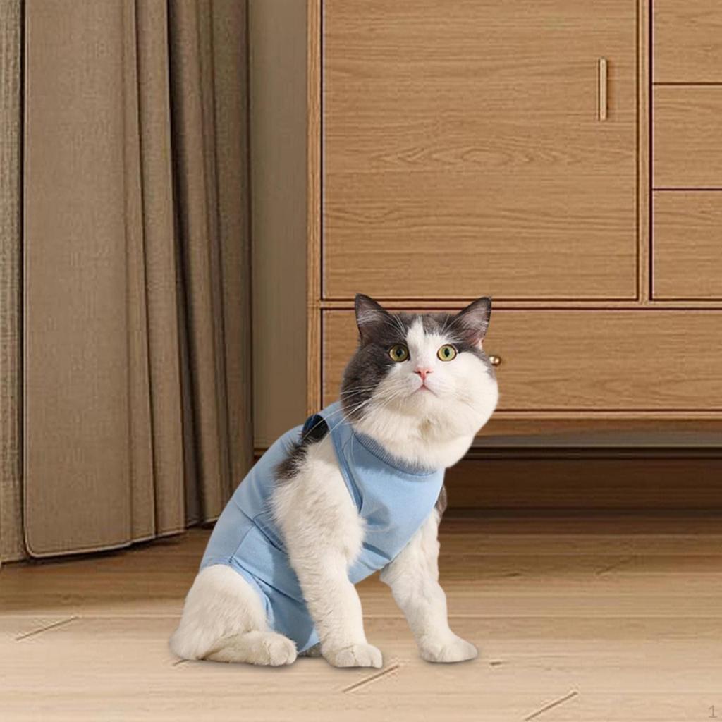 Cat Recovery Suit for After Spay Pet Physiological Clothes Skin Breathable Pajama Outfits