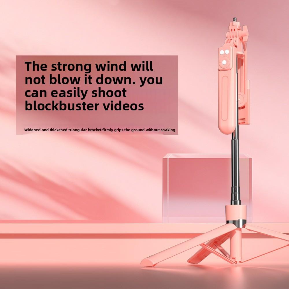 Statief Bluetooth Selfiestick Met LED-lamp Selfiestick Standaard Live Uitzending