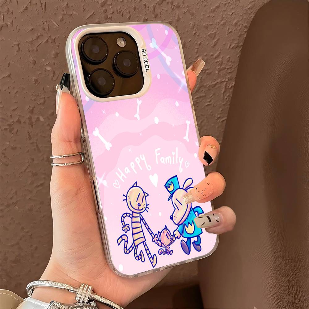 Dog Man Phone Case For IPhone 17 16 15 14 13 Pro 12 11 Pro Max PLUS Color Back Cover