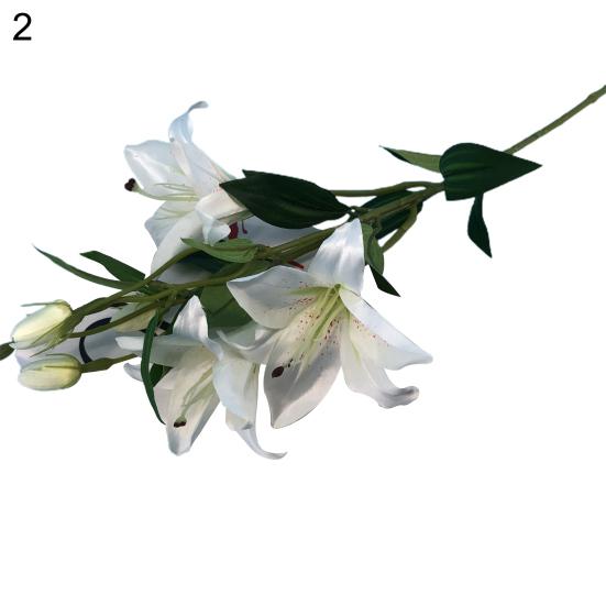 1 buc Floare falsă fără decolorare 6 capete Recuzită de fotografie din plastic Decor de masă cu flori artificiale