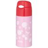 Thermos Water Bottle Vacuum Insulated Straw Bottle 400ml Pink Red Cold Storage Only FHL-402F PK-R
