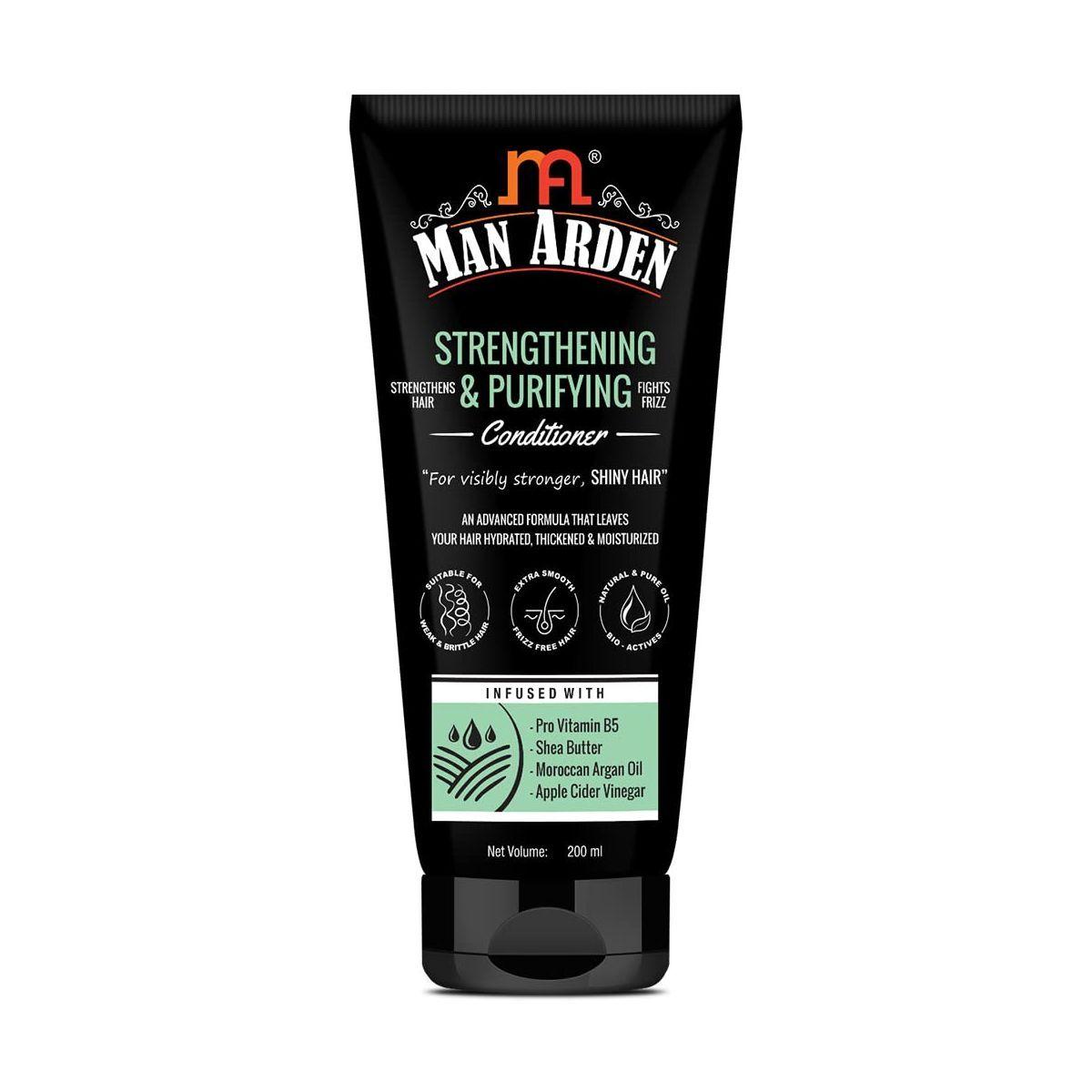Укрепляющий и очищающий кондиционер для волос (200 мл), Strengthening & Purifying Conditioner,  Man Arden