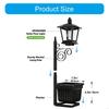 Solar Powered Flower Pot Light Decorative Outdoor Lamp For Garden Pathway And Patio With Auto On Off M4YD