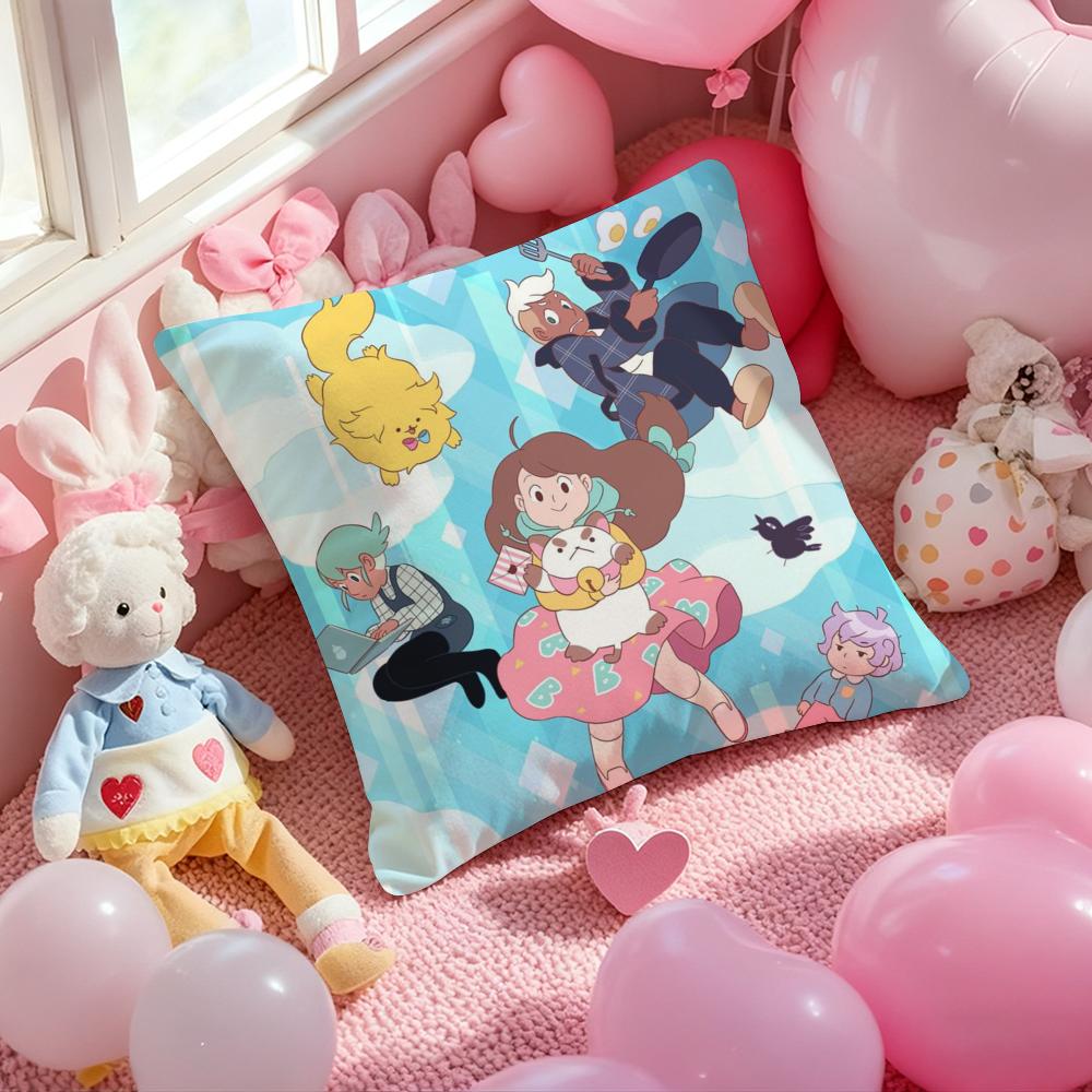 B-Bee и P-Puppycat Аниме Наволочка с Принтом для Подушки для Гостиной, Дивана и Декора Спальни 12x12Inch