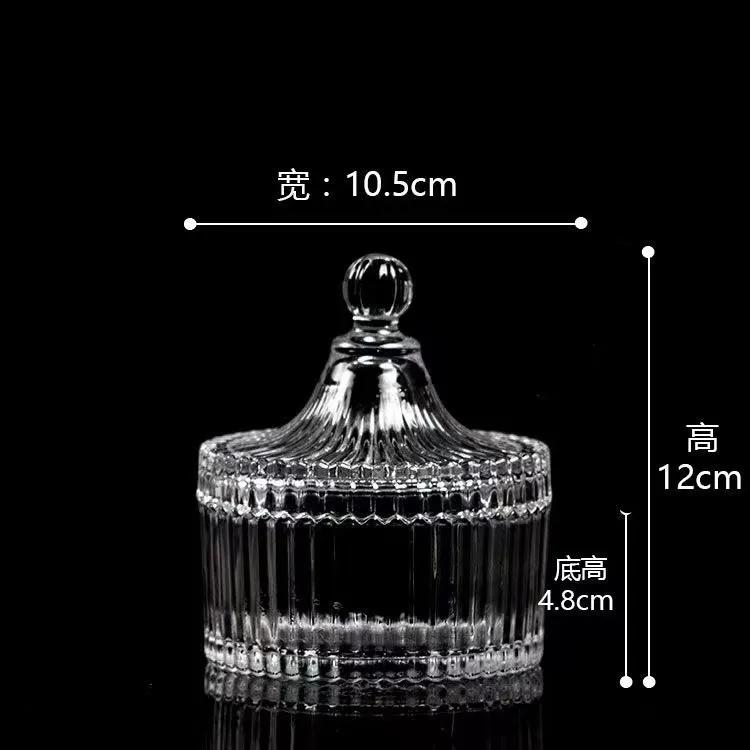 Glass Canister with Lid Airtight Candy Jar Sugar Bowl for Kitchen Counter Dining Table Pantry Storage Decorative Snack Dispenser