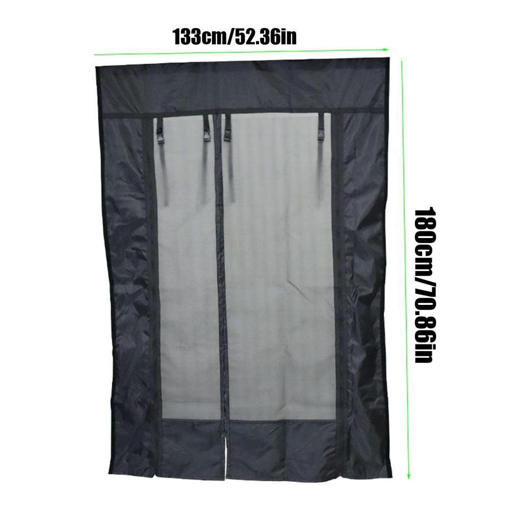 Magnetic Caravan Door Curtain With Zipper Insect Mosquito Screen RV Mosquito-proof Door Curtain For Campers Sliding Door Back