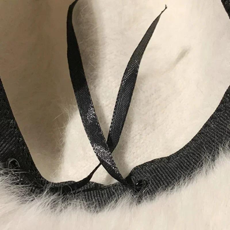 Luxury Warm Plush Rabbit Fur Winter Hat Designer M Bucket Hat Woman Lady Fashion Bob Hat Retro Fluffy Angola Female Hat Panama