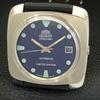 USED JAPAN VINTAGE ORIENT AUTOMATIC 46941 MENS BLUE COLOR DIAL WATCH A702233-5 R123-a702233