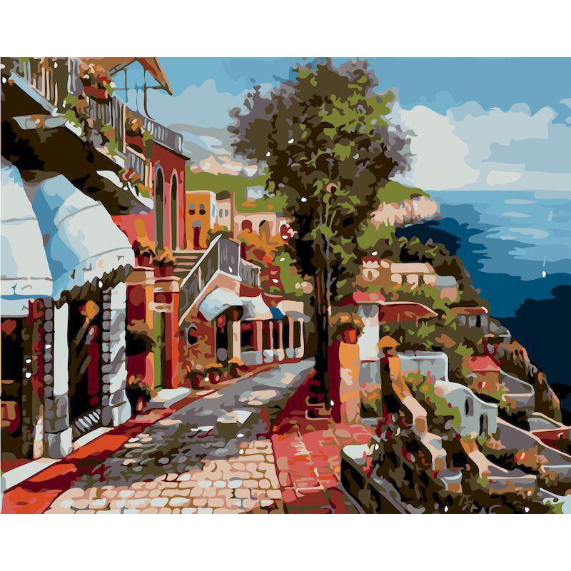 DIY Harbor Painting Kit - 40x50cm Digital Oil Painting Set