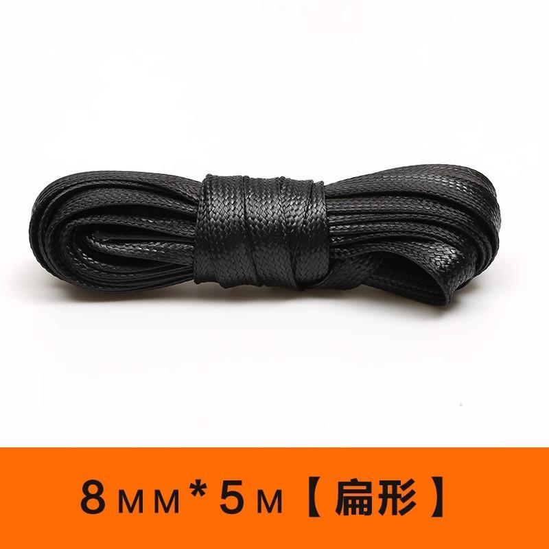 Black Thai oil wax rope round handmade leather dense wax rope woven jewelry pendant tied with flat rope DIY material