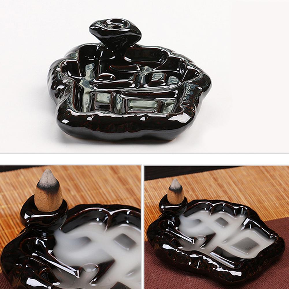 Keramik-Wasserfall-Rückfluss-Räuchergefäß, Räuchergefäß, Diffusor, Heimdekoration