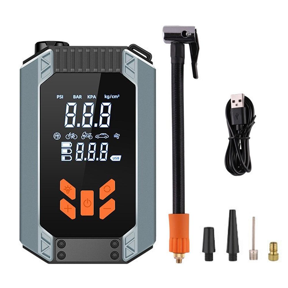 

100 Вт Электрический воздушный компрессор 150 фунтов на кв. дюйм Высокоточный автомобильный насос для накачивания шин ЖК-дисплей Портативный воздушный насос для автомобиля мотоцикла велосипеда мяча