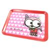 Les Trésors De Lily [N5481] - Small Tray 'Dog and Cat Lolita' Pink Cat Love - 24x18 Cm