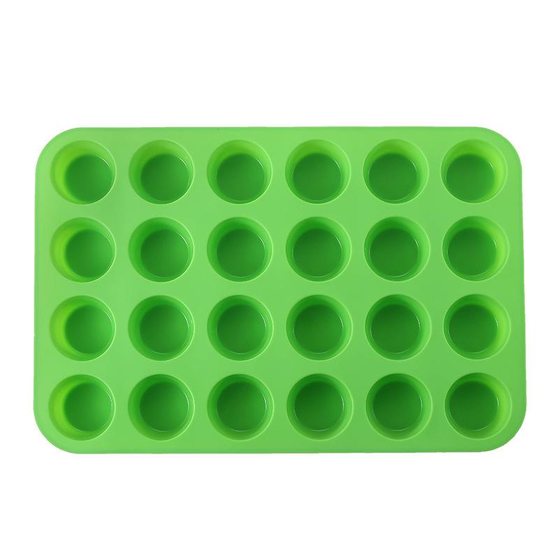 Silicone 24 series mini cake mold porous round Muffin cup baking tray jelly DIY baking mold