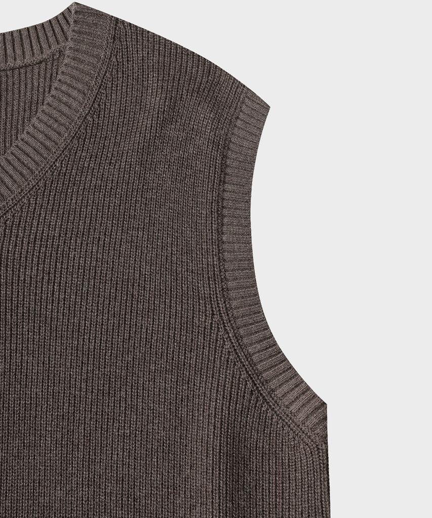 TAILDERN Gould Cotton Wool Knit Vest Brown