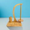 Crochet Yarn Holder Wood Yarn Dispenser Practical Stable with Phone Holder Rotating Spool Turning Tool Storage Rack
