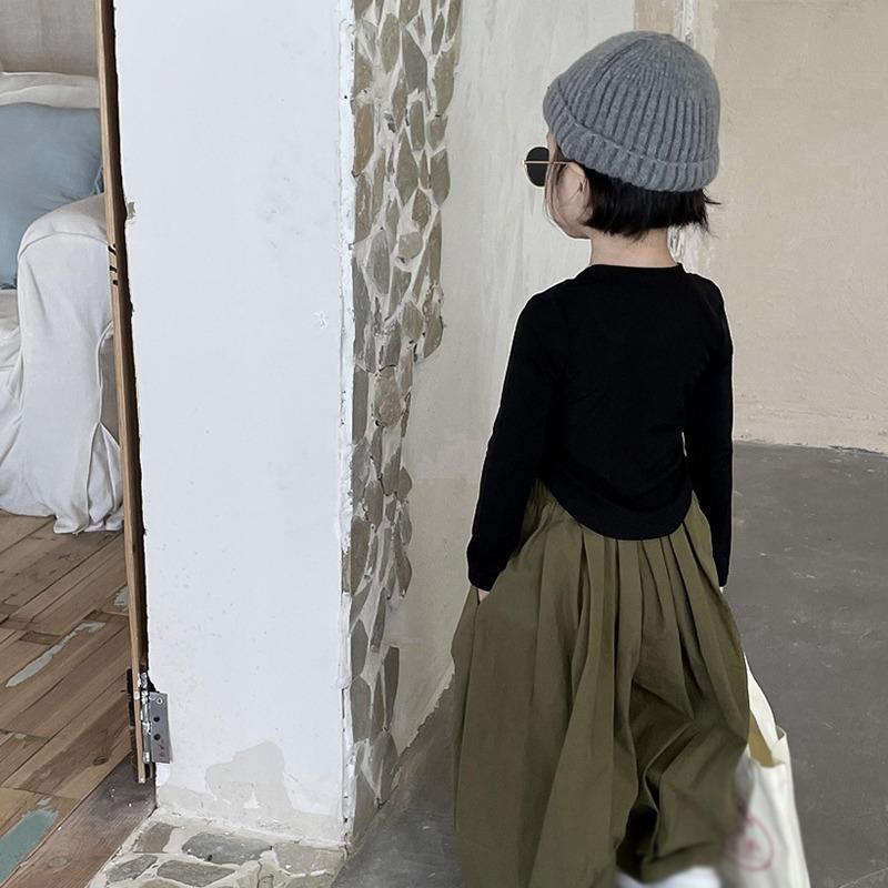 تي شيرت بناتي بأكمام طويلة تي شيرت غير رسمي للربيع والخريف