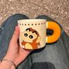 Crayon Xiaoxin Genuine Authorized Cup Ceramic High Value Mug with Lid Cute Water Cup Girls' Breakfast Cup