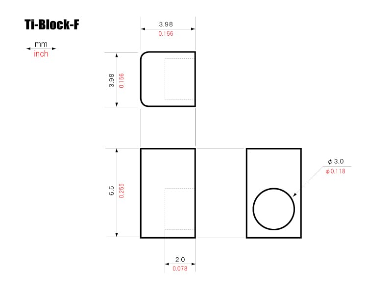 KTS Titan-Teile Einsatzblock für Floyd Ti-Block-F Rose(R)