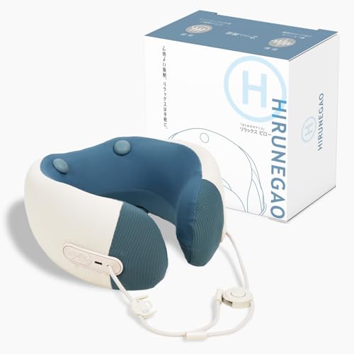 

HIRUNEGAO Relax Time Neck Pillow (Heated and Oscillating) - Supervised by a Physical Therapist - Neck Care, Relaxation Device, Comfortable Neck Pillow