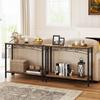 2 Tier Small Console Table Retro Sofa Table with Storage Behind Couch Table for for Living Room Entryway Hallway Foyer