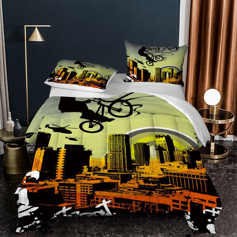 

Kemila 3D Мягкий пододеяльник наволочка Молодежный комплект двуспальной кровати Moto Постельное белье Постельное белье EU Single 135x200