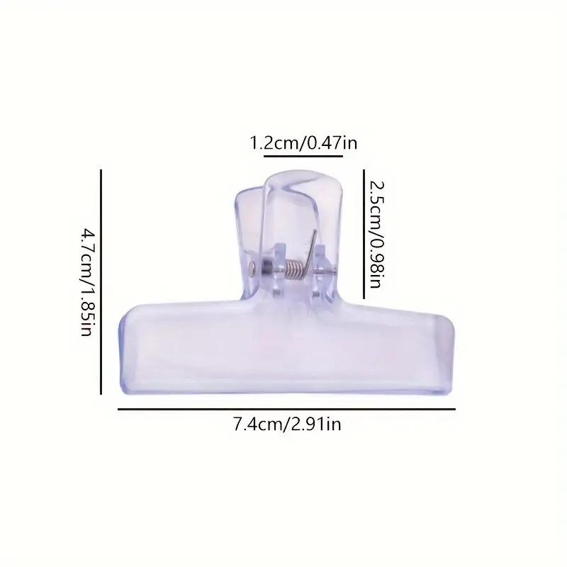 6pcs Set of Japanese Minimalist Large-Size Acrylic Transparent Macaron Color Clip Office Stationery Storage Clips, Paper Clip