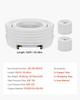 30.5m Mini Split Line Set, 9.5 & 15.9mm OD AC Copper Tubing Pipe, 3/8 White PE Thickened Insulated Coil with Flared Nuts, Strapping Tapes, for Mini