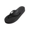 Indosol Black Slipper   Platform Flip Flop
