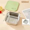 304 Stainless Steel Square Lunch Box With Lid Portable Fruit Salad Food Container Stackable Leak Proof Bento Box