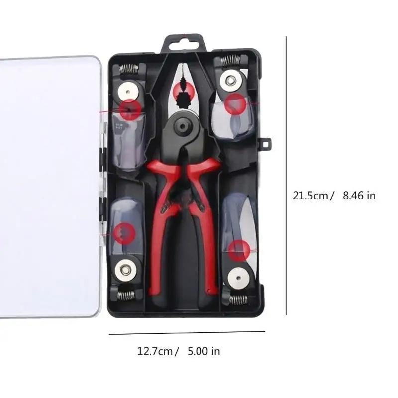 5 in 1 Interchangeable Pliers Set Multifunctional Tool for Wire Cutting Stripping Crimping As Combination Slip Joint Pliers