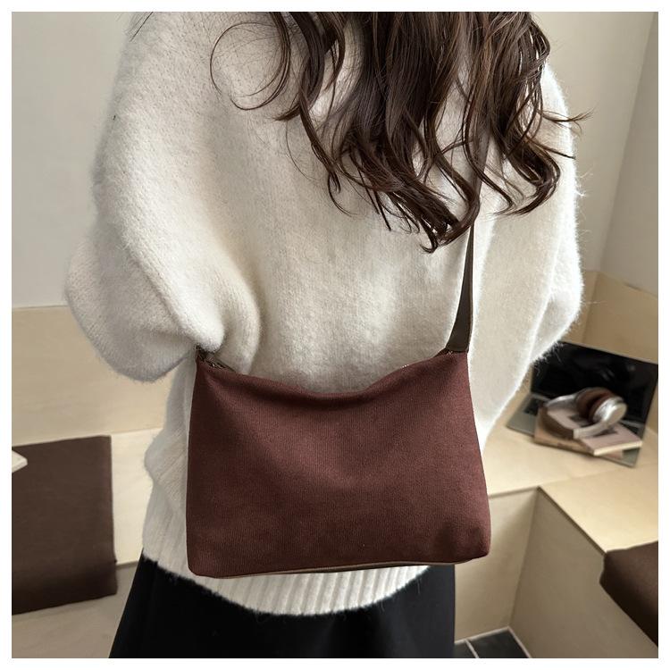 Faux Suede Lazy Tote Bag for Women Trendy Soft Shoulder Crossbody Purse