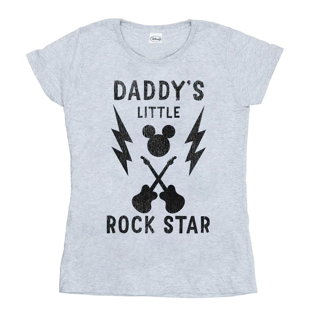 Disney Womens/Ladies Mickey Mouse Daddy´s Rock Star Cotton T-Shirt