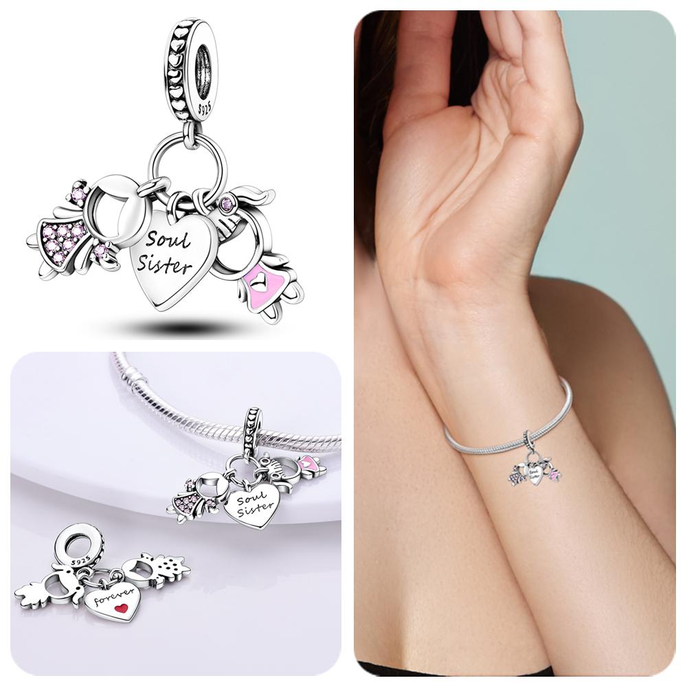 Charms Plata Backpack Flowers High Heels Beads Charm Copper Plated Fit Copperoriginal Bracelet For Jewelry Making Diy Charm